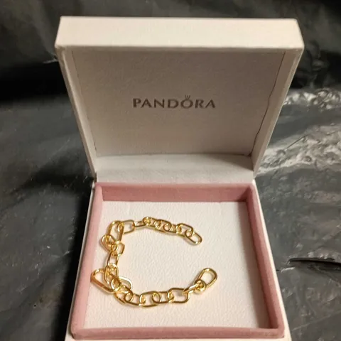 PANDORA BRACELET IN PRESENTATION BOX – GOLD-TONE LINK CHAIN