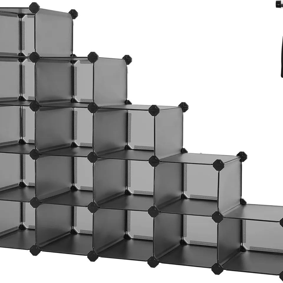BOXED SONGMICS 16-CUBE STORAGE UNIT, SHOE RACK