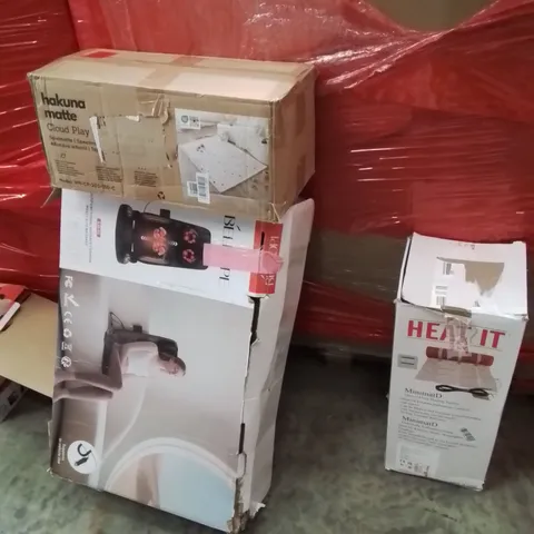 PALLET OF ASSORTED HOUSEHOLD GOODS AND PRODUCTS TO INCLUDE;FULL BODY MASSAGE,PLAYMAT,ELECTRIC FLOOR HEATING SYSTEM 