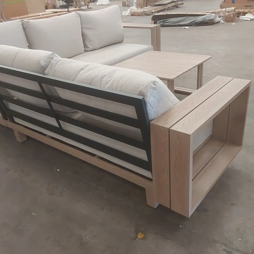 DARLINGTON WOODLOOK CORNER SET WITH COFFEE TABLE