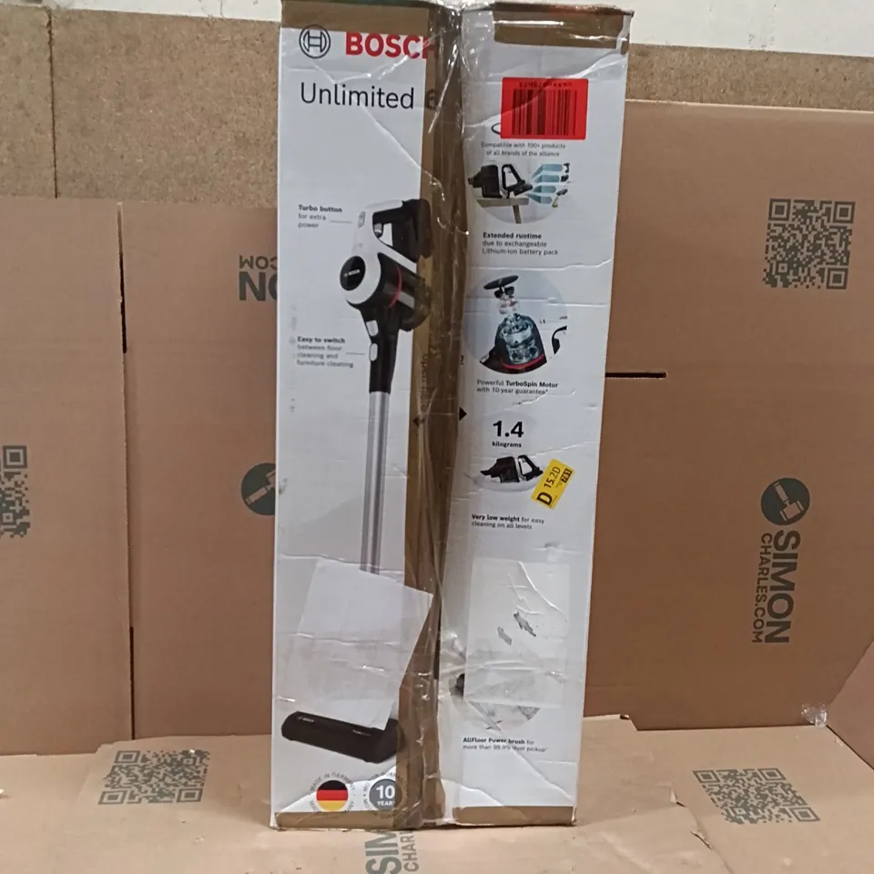 BOXED BOSCH UNLIMITED 6 LIGHTWEIGHT CORDLESS VACUUM CLEANER BBS611GB