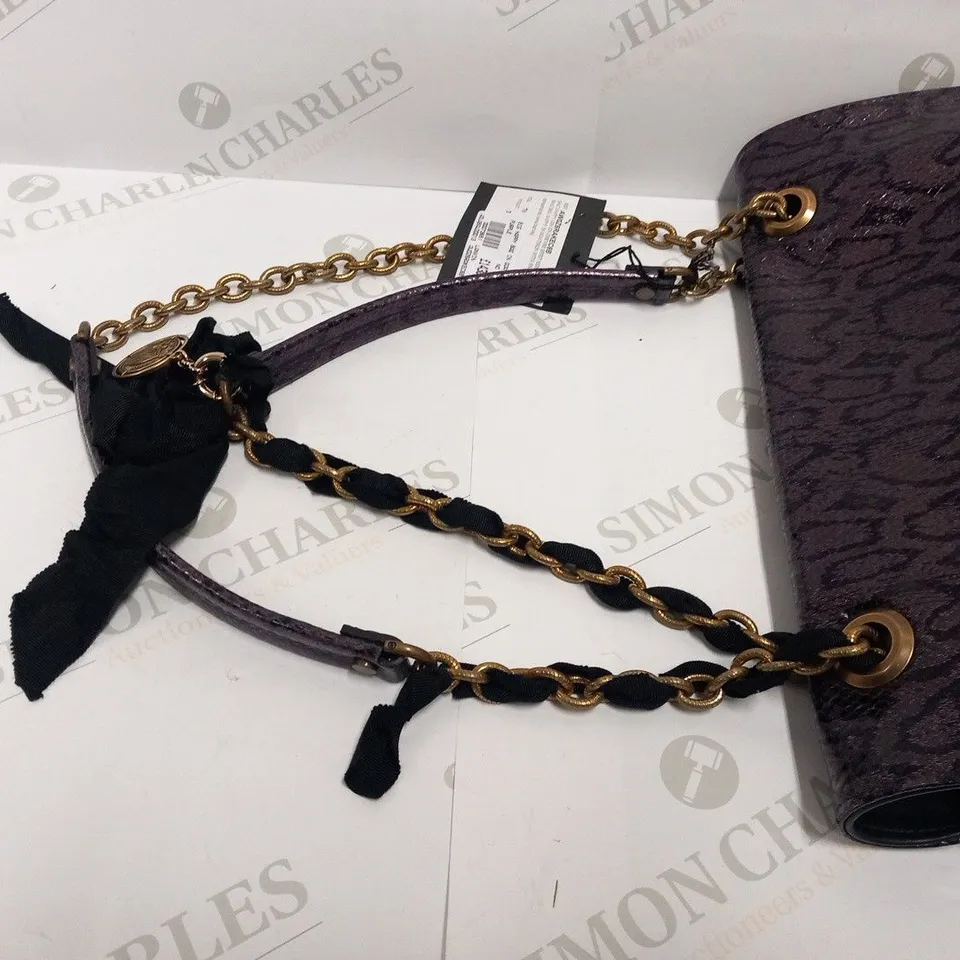 LANVIN PARIS BIG HAPPY BAG IN GOATSKIN PURPLE