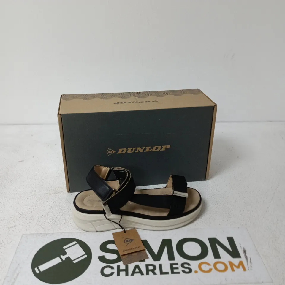 BOXED DUNLOP SERAFINA DLP198 BLACK SANDALS - UK SIZE 3