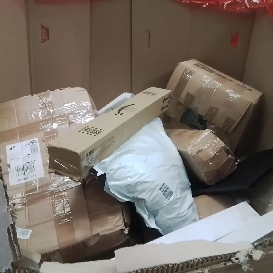 PALLET OF ASSORTED HOUSEHOLD GOODS AND PRODUCTS TO INCLUDE;KIDS BABY TOY STROLLER,TENNIS RACKET,CAT LITTER TRAY