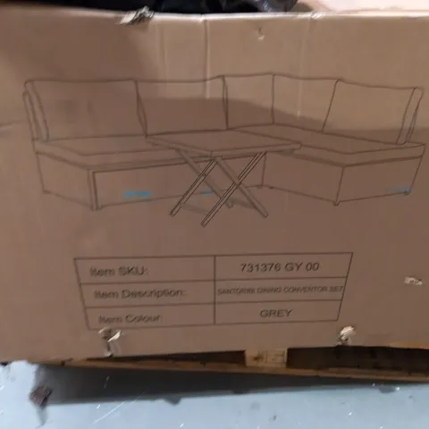 BOXED SANTORINI DINING CONVERTOR SET - GREY