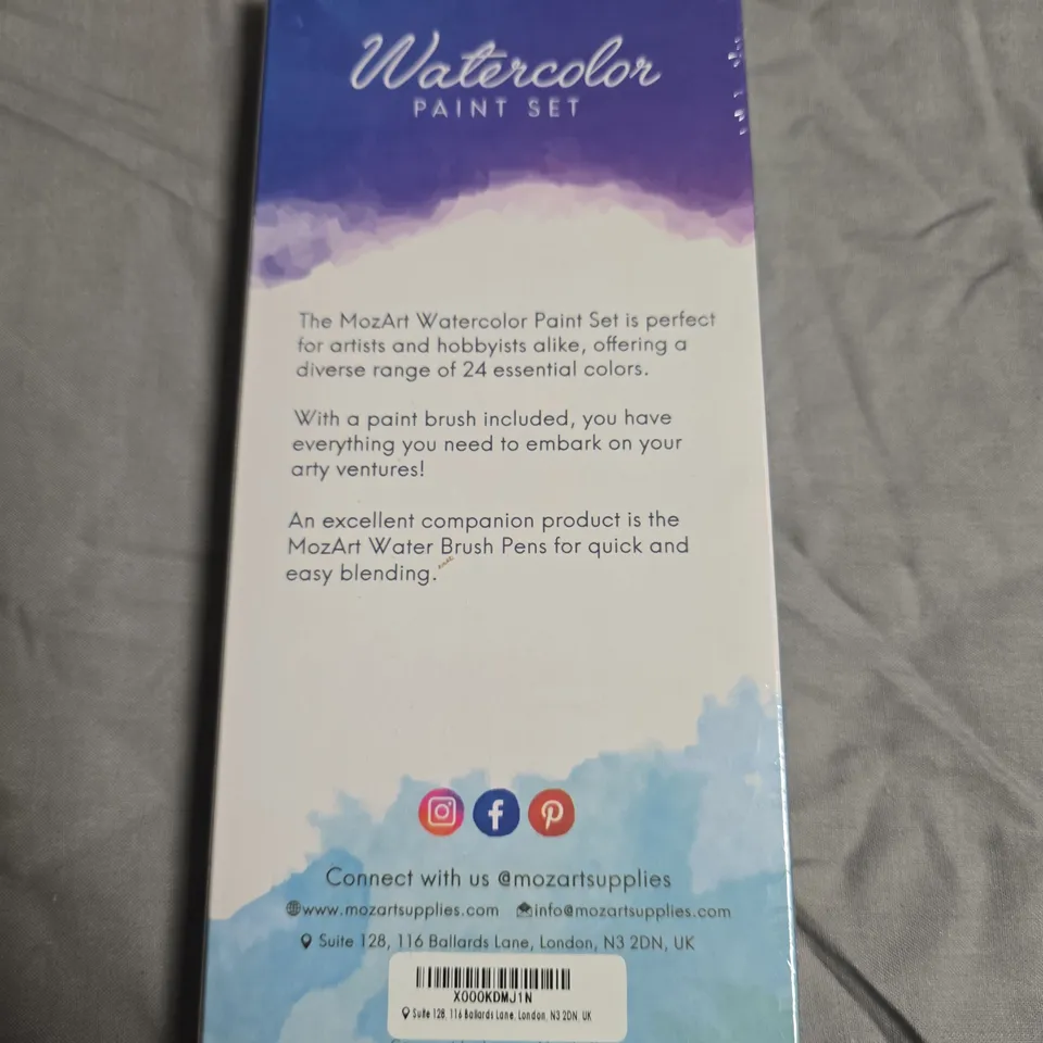 APPROXIMATELY 10 MOZART WATERCOLOR PAINT SET – 24 COLOURS WITH BRUSH (SEALED)