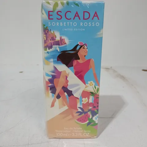 SEALED ESCADA SORBETTO ROSSO 100ML EAU DE PARFUM