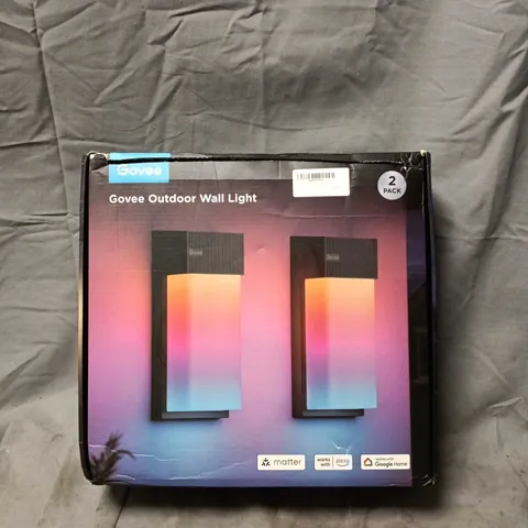 GOVEE OUTDOOR WALL LIGHT, 2 PACK. BOXED