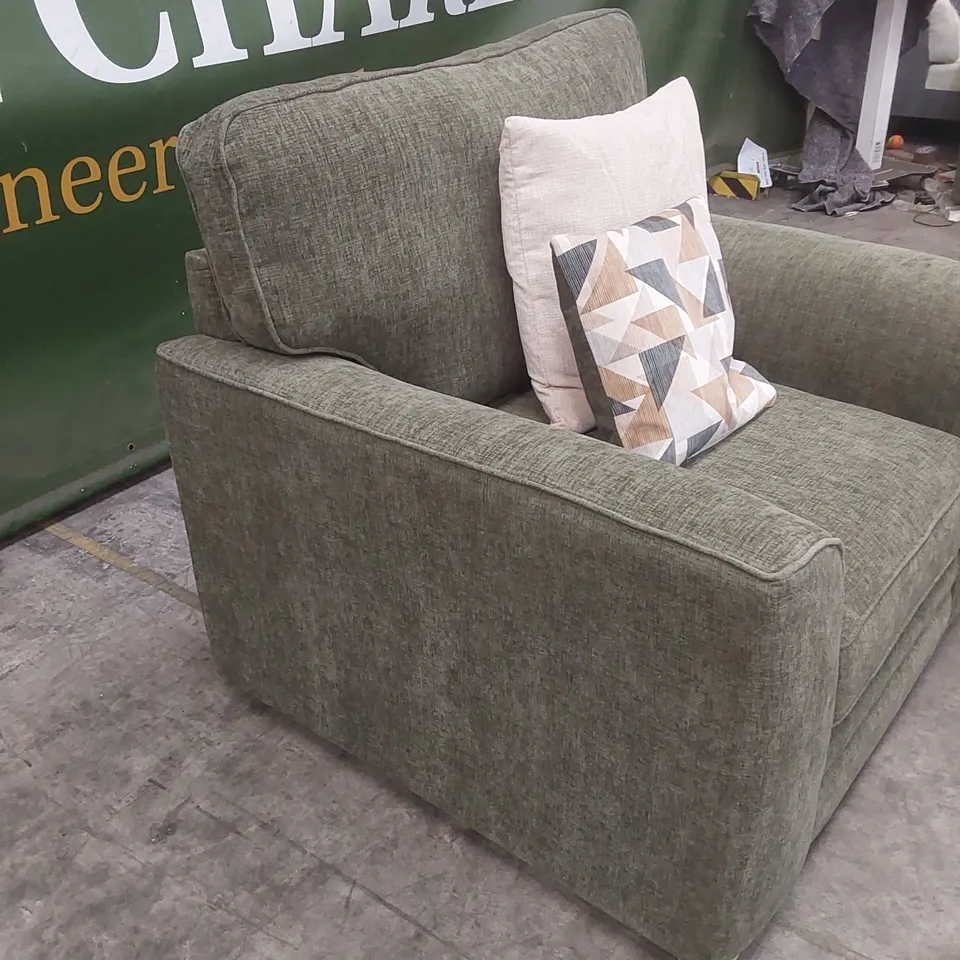 KALUNA FABRIC ARMCHAIR - OLIVE RRP £999