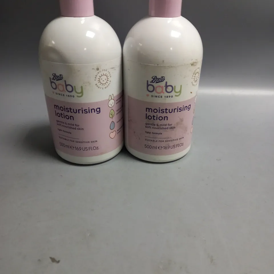 LOT OF 2 MOISURISING BABY LOTION 500ML