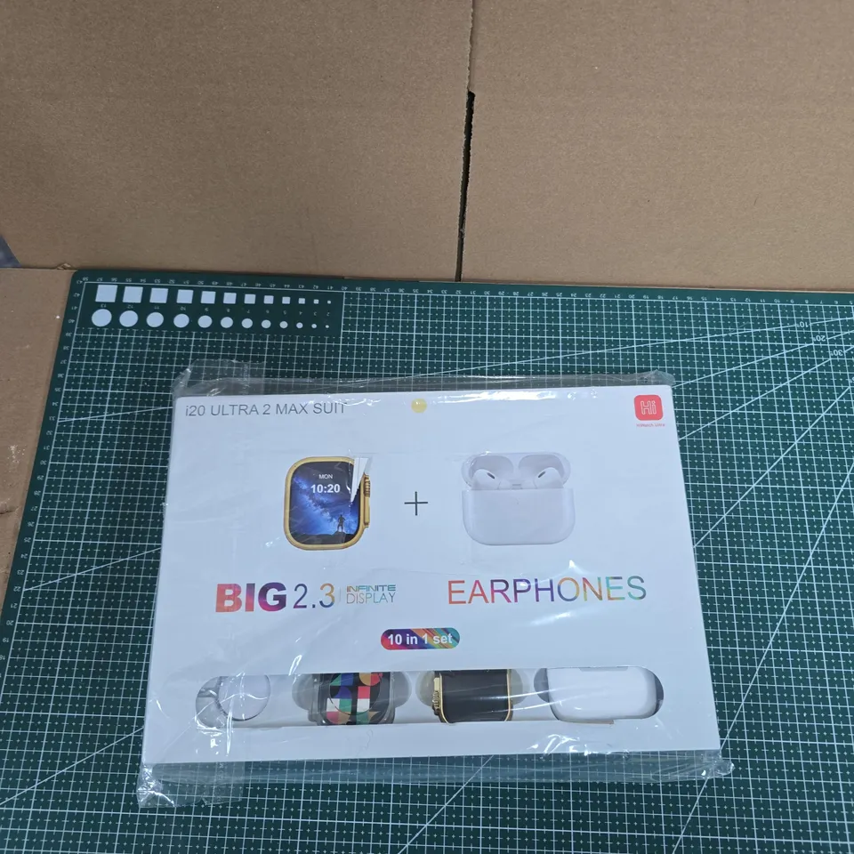 I20 ULTRA 2 MAX SUIT EARPHONES + SMARTWATCH – PORTABLE AUDIO SET 