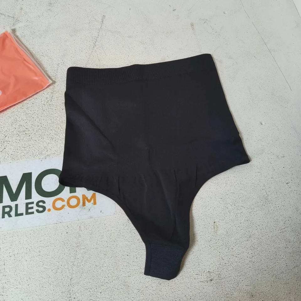 BOX OF APPROXIMATELY 15 ASSORTED CLOTHING ITEMS INCLUDING NVLT COAT AND CONTURVE HIGH-WASTED SHAPER THONG