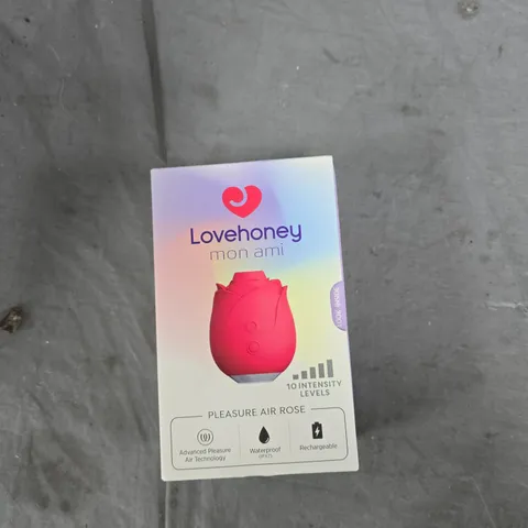 LOVEHONEY MON AMI PLEASURE AIR ROSE – RECHARGEABLE, IPX7 WATERPROOF (BOXED)