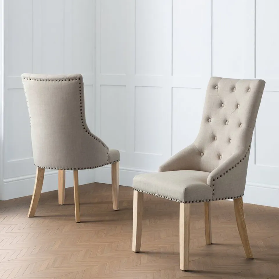 TERRILL UPHOLSTERED DINING CHAIR - BEIGE