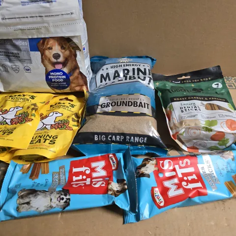 APPROX 10 ASSORTED PET FOODS / TREATS 
