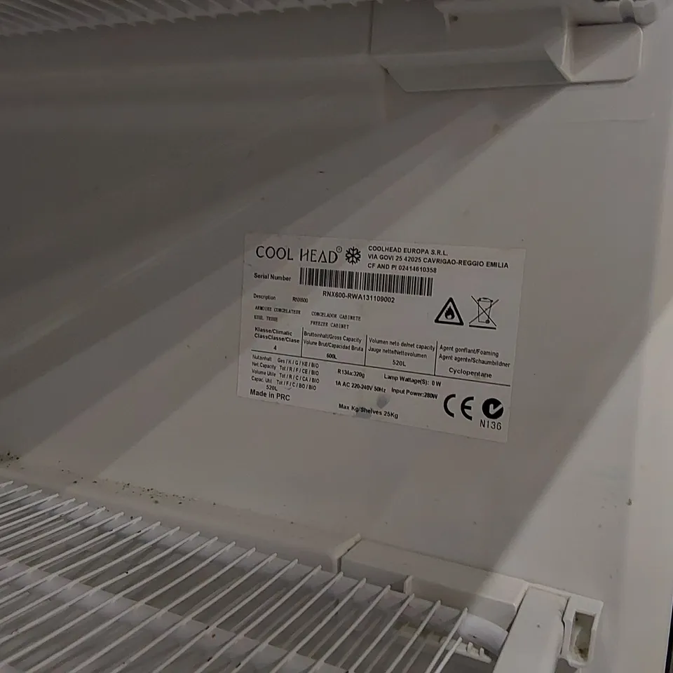 COOLHEAD RNX600 COMMERCIAL FREEZER 