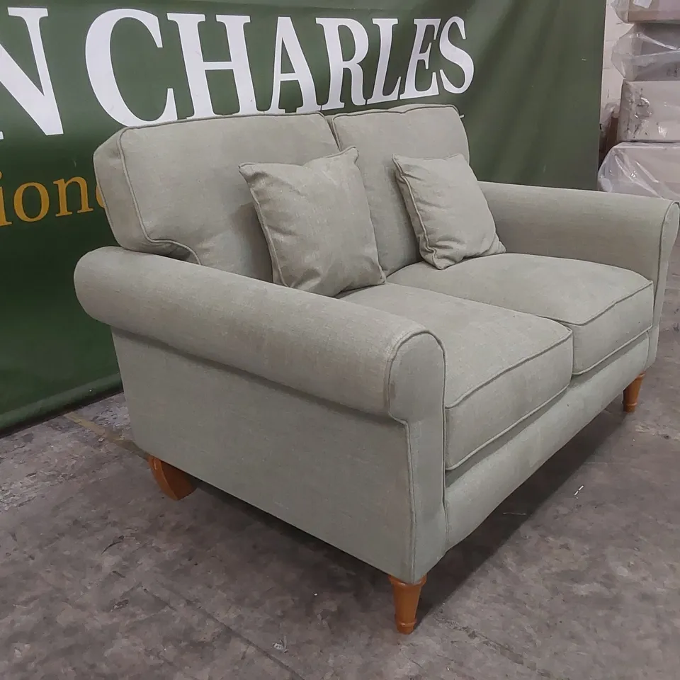 QUALITY DESIGNER WILLIAM FABRIC 2 SEATER FABRIC UPHOLSTERED SOFA