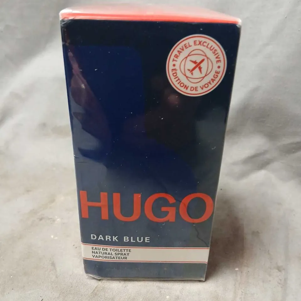 BOXED AND SEALED HUGO DARK BLUE TRAVEL EXCLUSIVE EAU DE TOILETTE 75ML