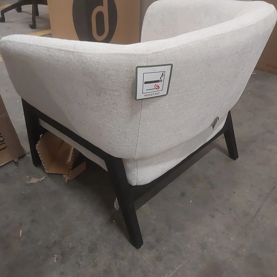 DANETTI PARKER IVORY FABRIC ACCENT CHAIR