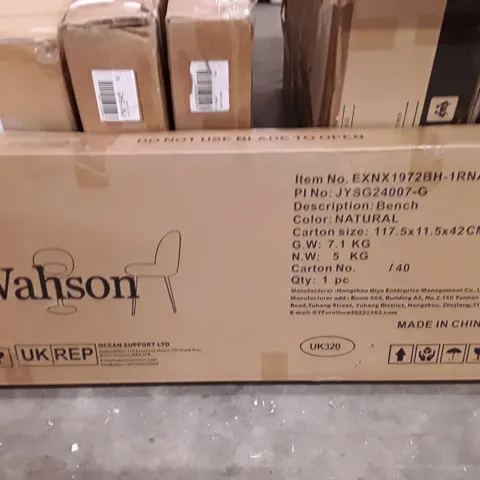 BOXED WAHSON BENCH - NATURAL