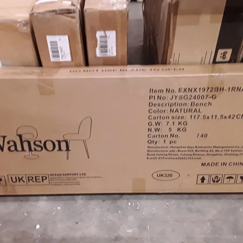 BOXED WAHSON BENCH - NATURAL