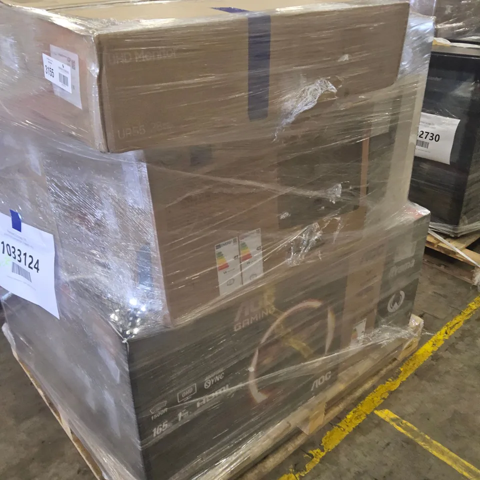 PALLET OF APPROXIMATELY 20 UNPROCESSED RAW RETURN MONITORS TO INCLUDE;