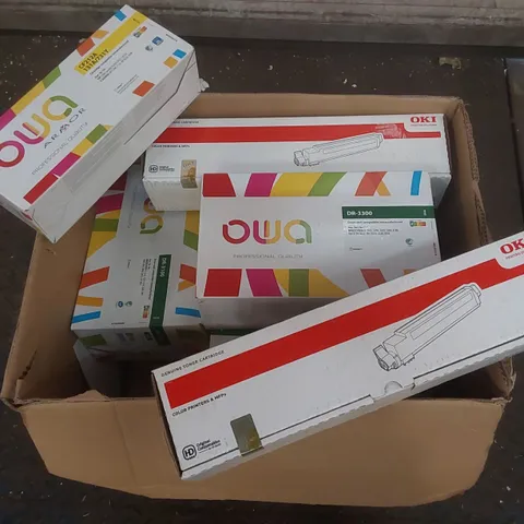 BOX CONTAINING A LARGE QUANTITY OF ASSORTED PRINTER CARTRIDGES 