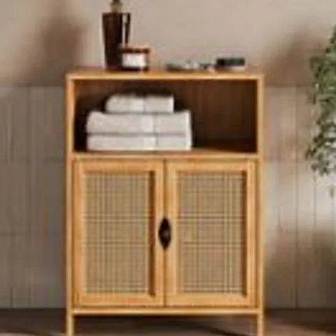 BOXED AVANI TWO DOOR CABINET, BAMBOO (1 BOX)