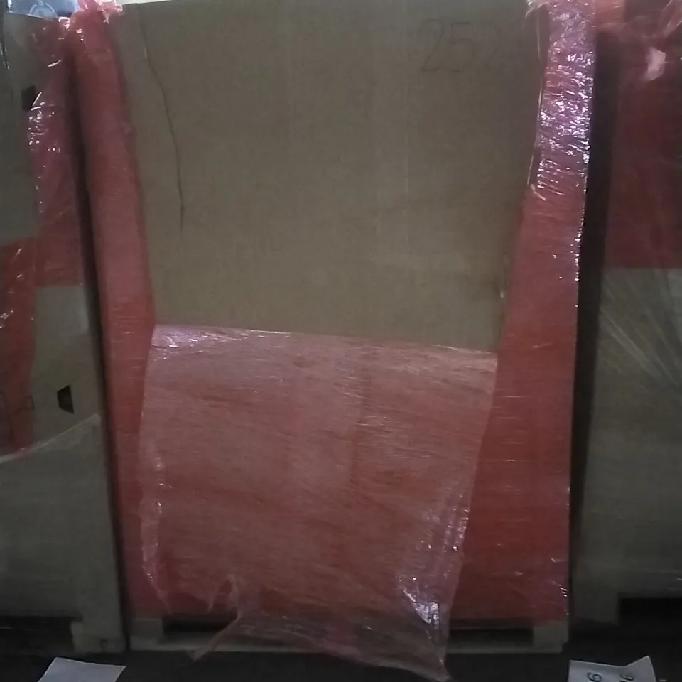 PALLET OF ASSORTED HOUSEHOLD GOODS AND PRODUCTS TO INCLUDE; CHAIR, MIRROR, BATHROOM ACCESSORIES, TV STAND, BOXED FURNITURE ETC