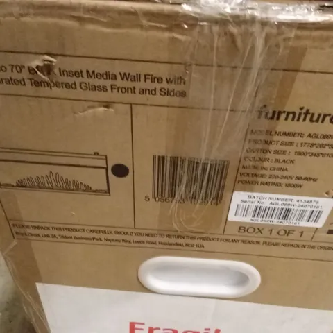 PALLET CONTAINING 4 MEDIA FIREPLACES