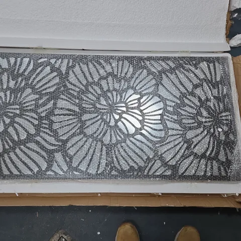 LARGE RECTANGULAR MIRROR FLORAL DESIGN