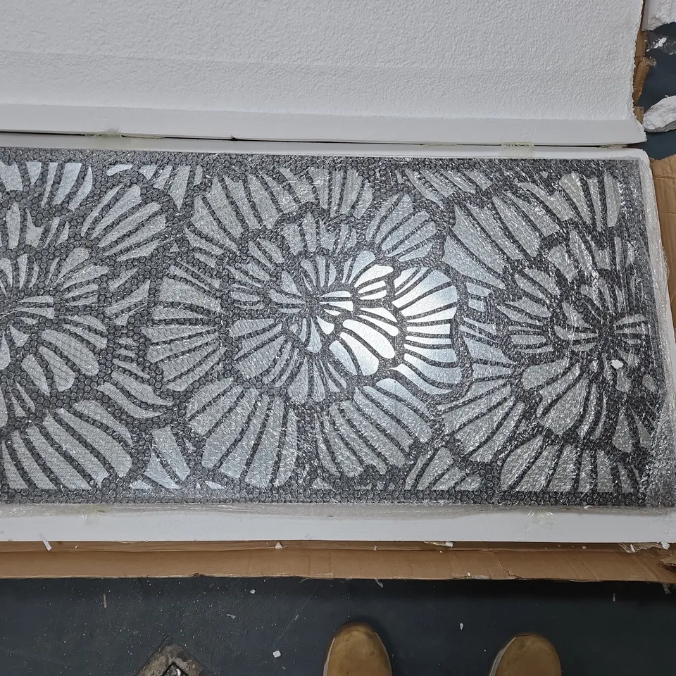 LARGE RECTANGULAR MIRROR FLORAL DESIGN