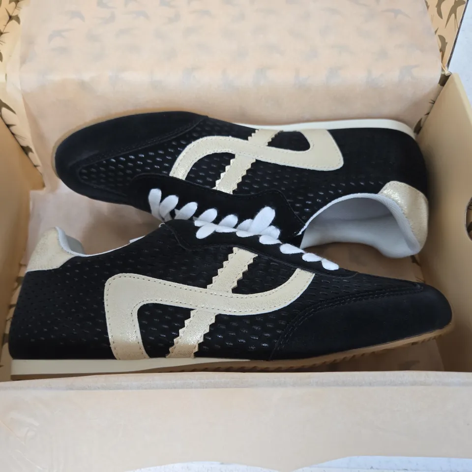 RAVEL RLS710 SNEAKERS – BLACK/GOLD, UK 3 (EU 36)