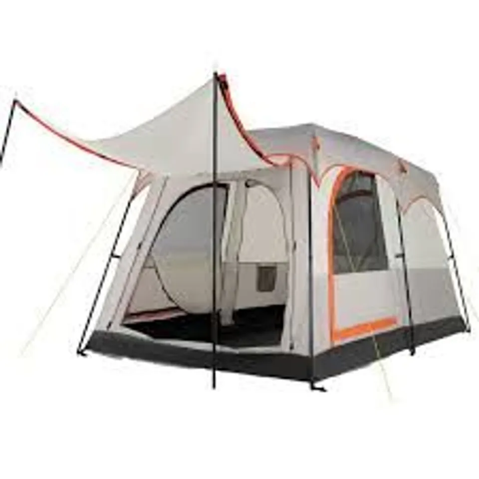 BOXED COSTWAY CAMPING TENT WITH DOUBLE CANVAS FOR 6 PEOPLE 323X211X189CM