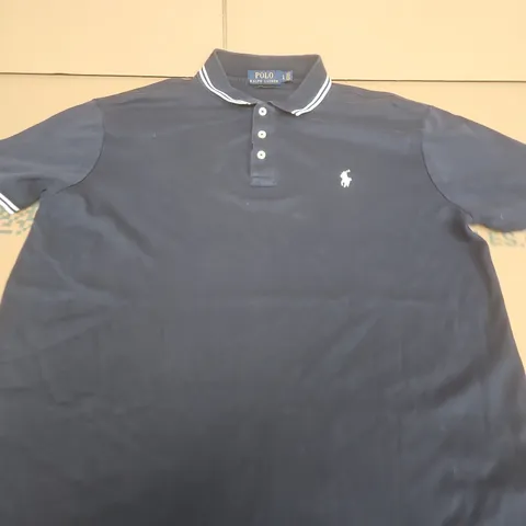 RALPH LAUREN POLO SHIRT β NAVY - SIZE LARGE - SLIM FIT