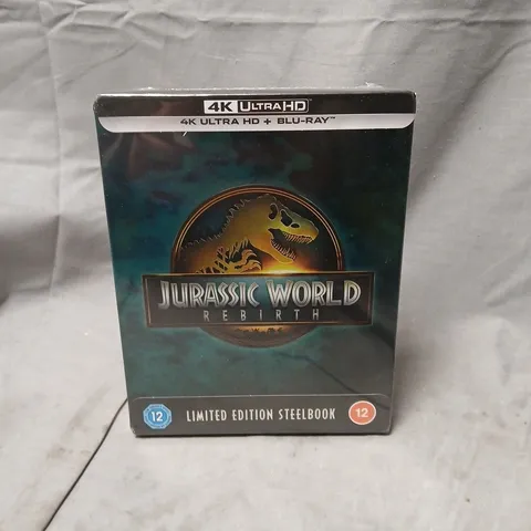 SEALED JURASSIC WORLD: REBIRTH LIMITED EDITION STEELBOOK – 4K ULTRA HD + BLU-RAY