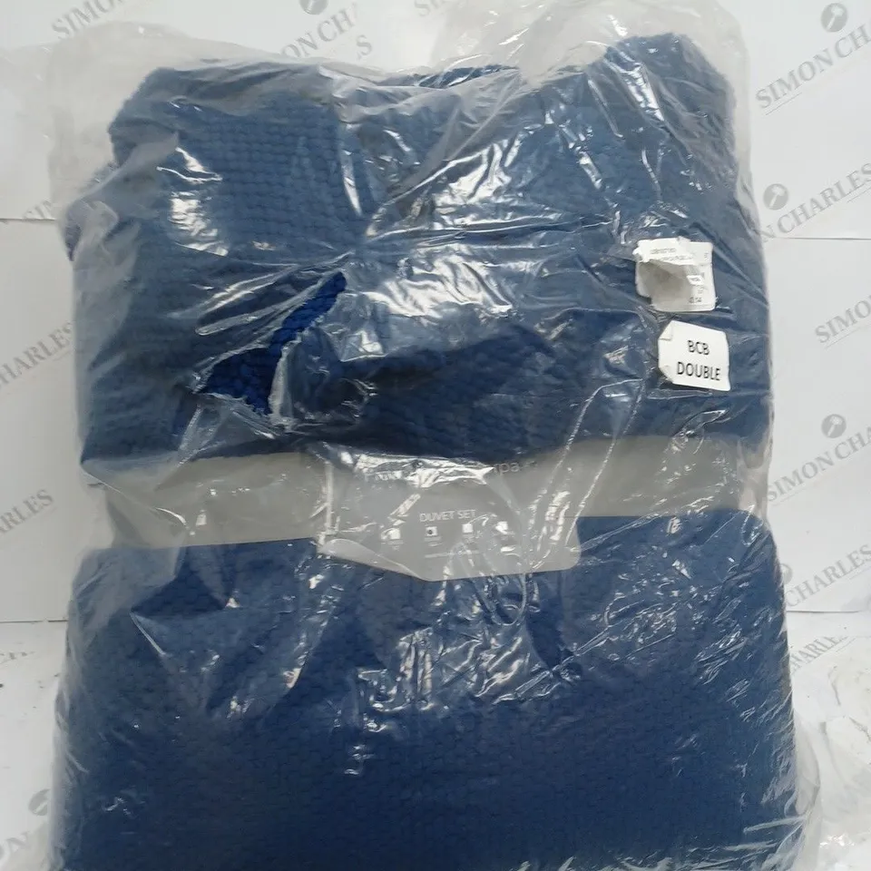 COZEE HOME FLEECE AND SHERPA 4 PIECE DUVET SET NAVY KING