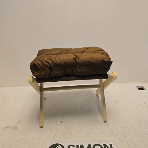 EZIFY FOLDING STOOL WITH CUSHION β WOOD FRAME