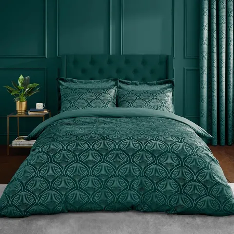 BAGGED ART DECO PEARL DUVET COVER SET - SUPERKING