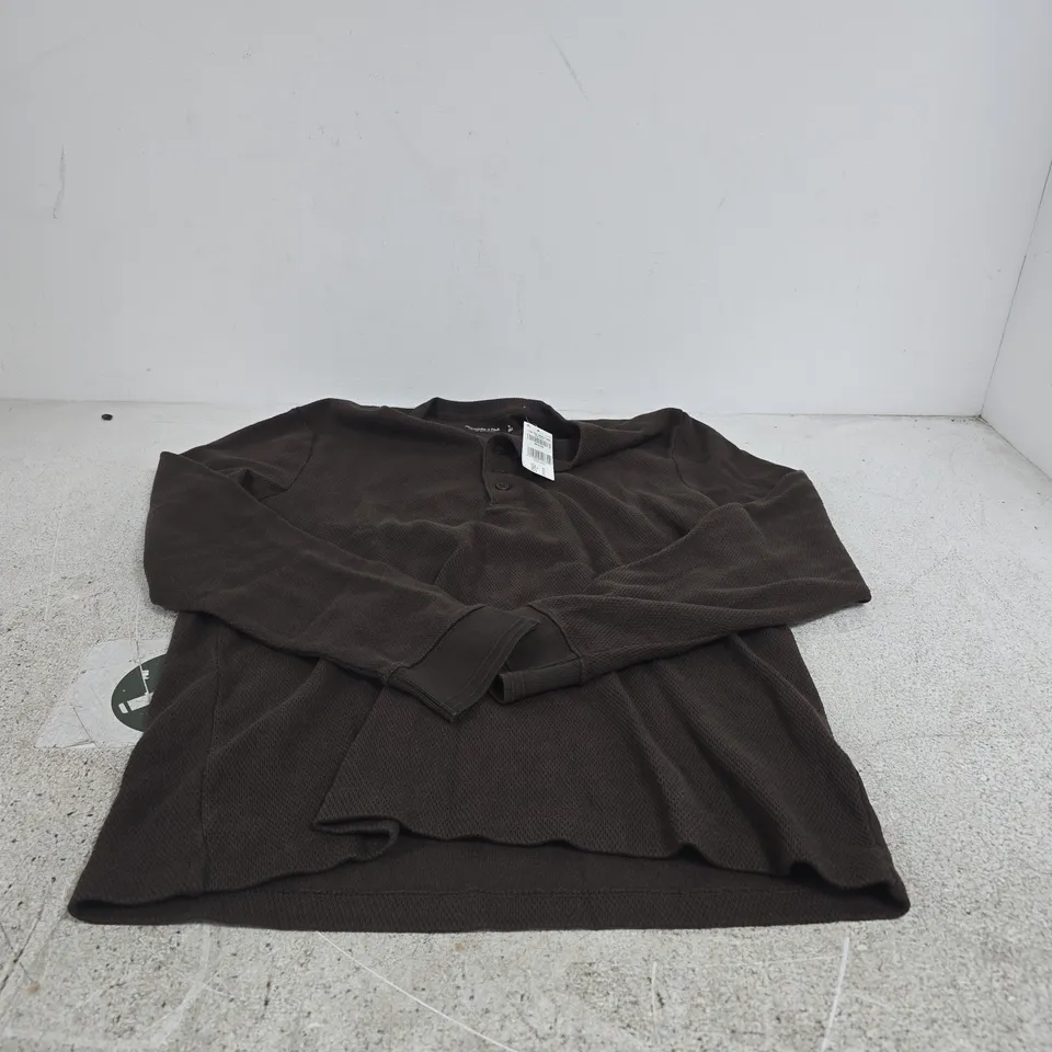 ABERCROMBIE & FITCH SOFT A & F COLLECTION BROWN LONG SLEEVE TOP – MEDIUM