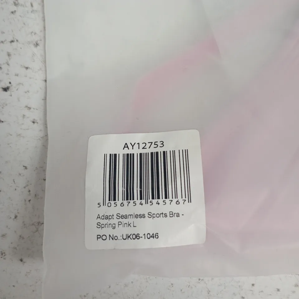 AYBL ADAPT SEAMLESS SPORTS BRA – SPRING PINK – UK SIZE L