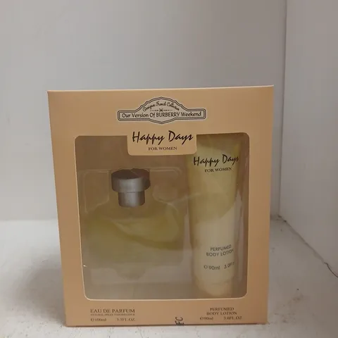 12 BOXED DESIGN FRENCH COLLECTION FOR WOMEN HAPPY DAYS GIFT SETS – EAU DE PARFUM & BODY LOTION