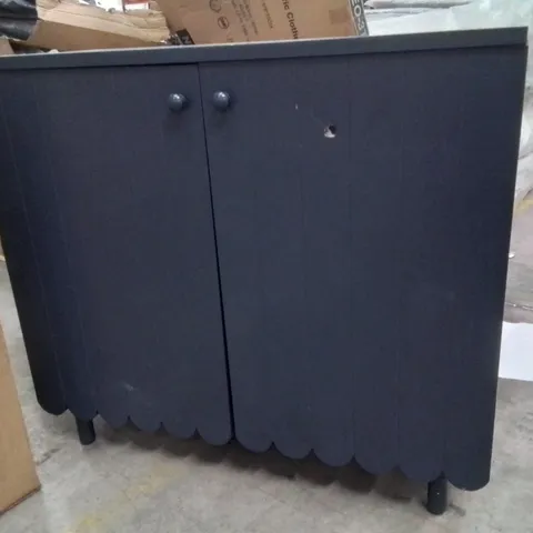 2 DOOR BLUE TV CABINET 