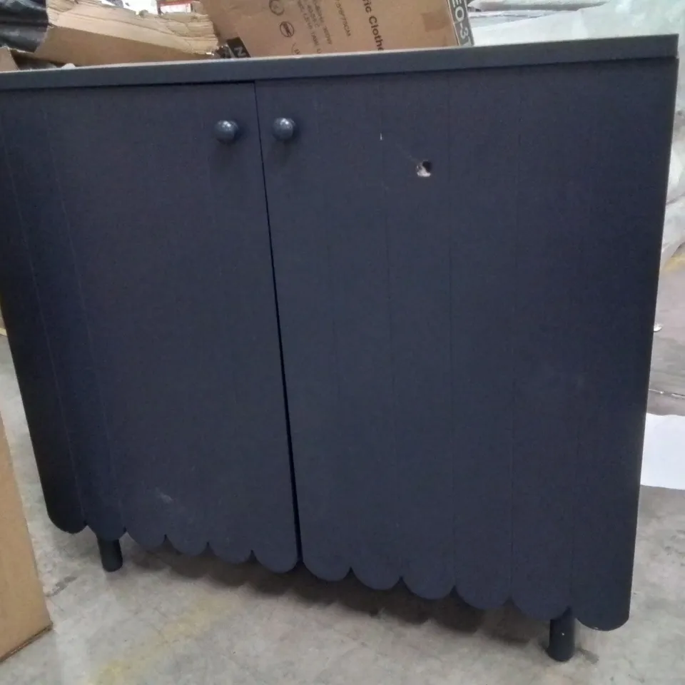 2 DOOR BLUE TV CABINET 