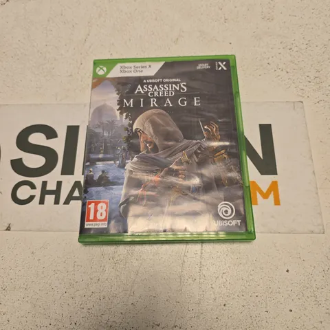 ASSASSIN'S CREED MIRAGE - XBOX GAME DISC (XBOX SERIES X|S & XBOX ONE) IN GREEN CASE