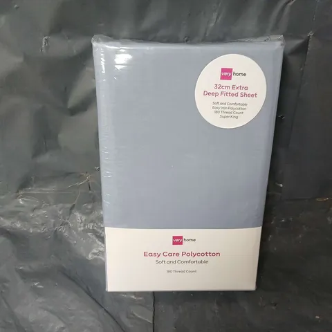 VERYHOME 32cm EXTRA DEEP FITTED SHEET IN BLUE (SUPER KING)