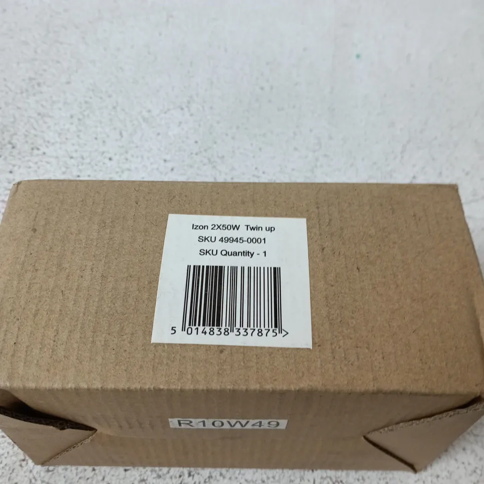 APPROXIMATELY 6 X IZON 2X50W TWIN UP SPOTLIGHT – BOXED