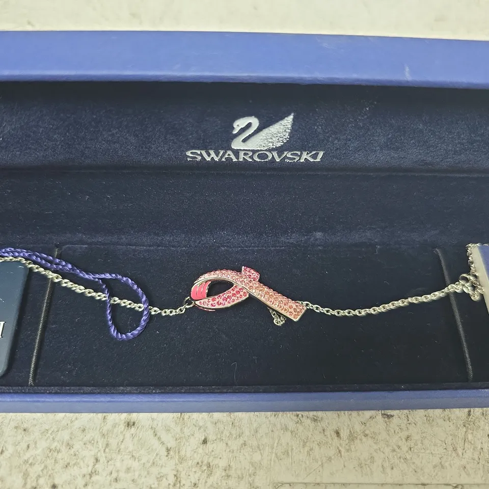 SWAROVSKI PINK CRYSTAL RIBBON BRACELET – IN PRESENTATION BOX