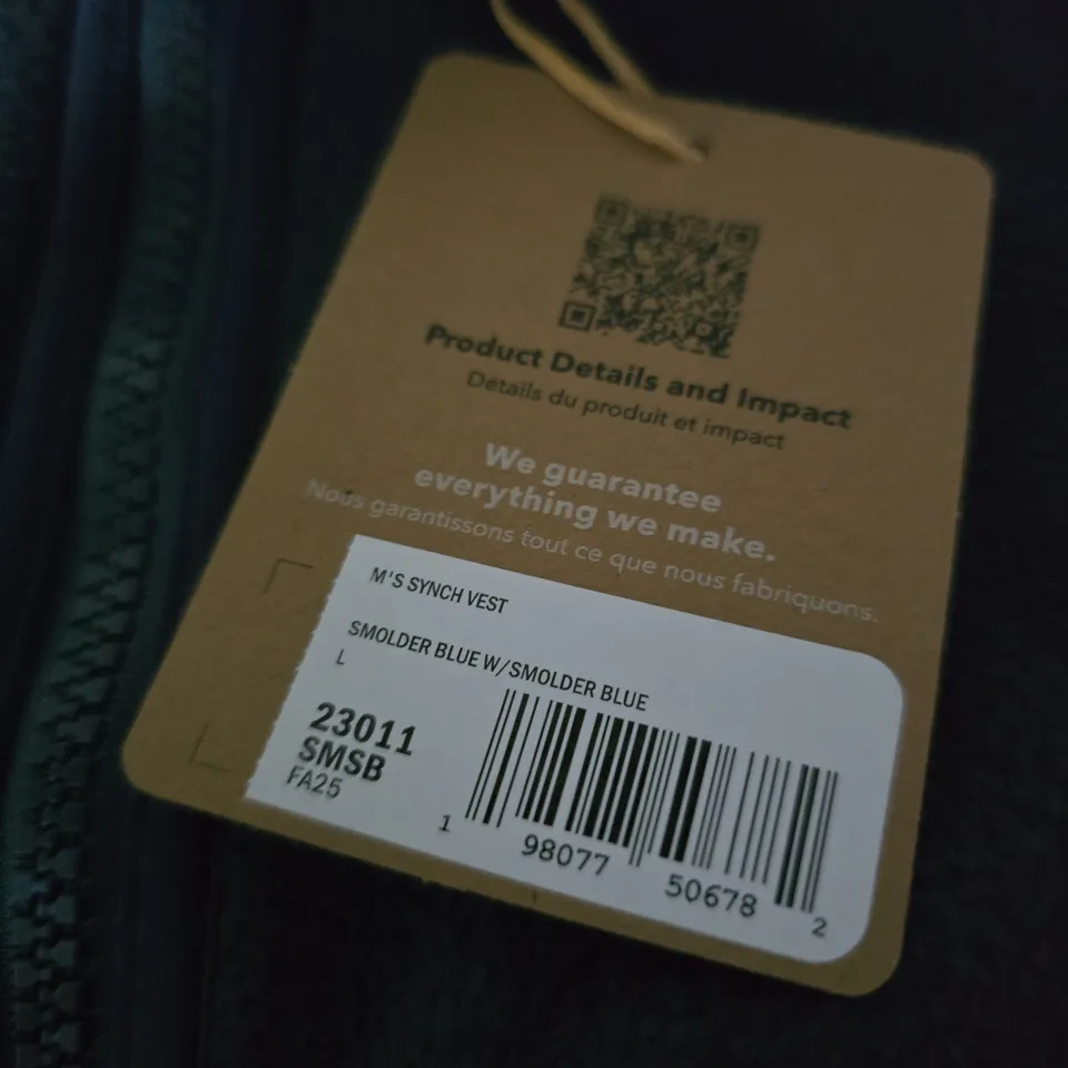 PATAGONIA MEN'S SYNCH VEST – SMOLDER BLUE - LARGE