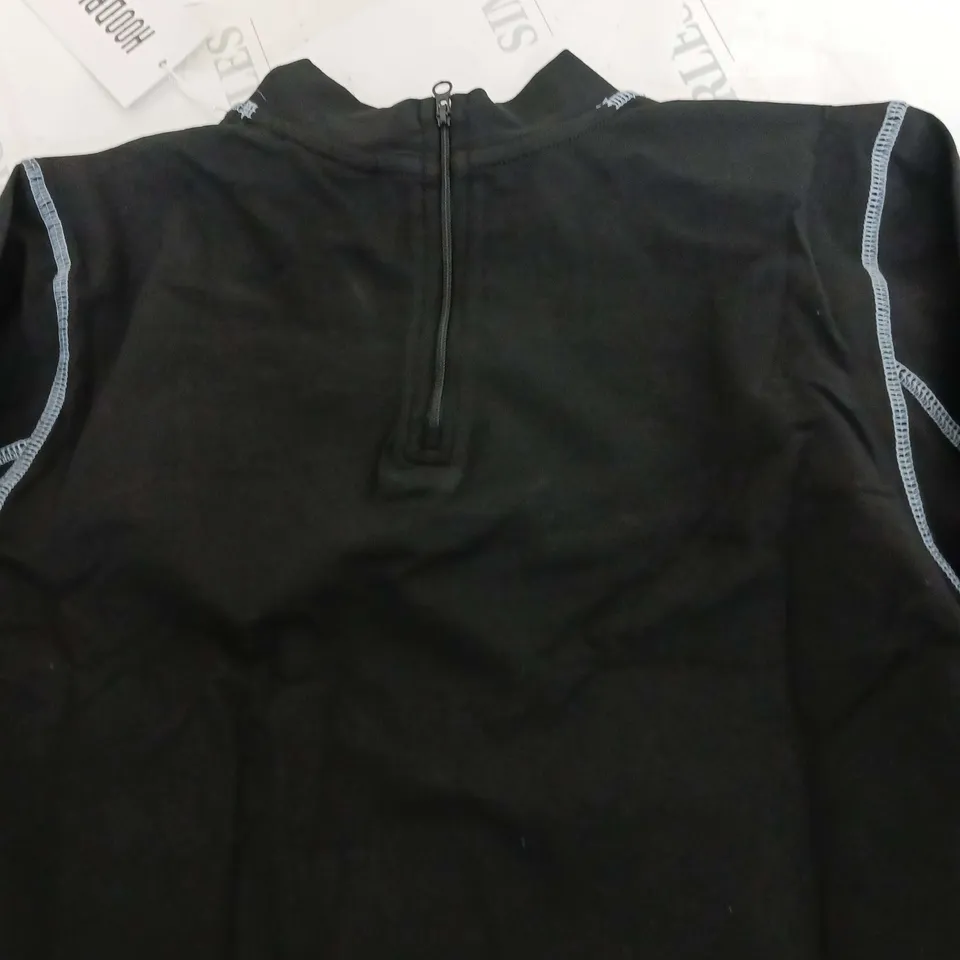 HOODRICH NOTHING TO SOMETHING DISTINCT LS BODYSUIT BLACK/WHITE/CLEAR SKY SIZE L